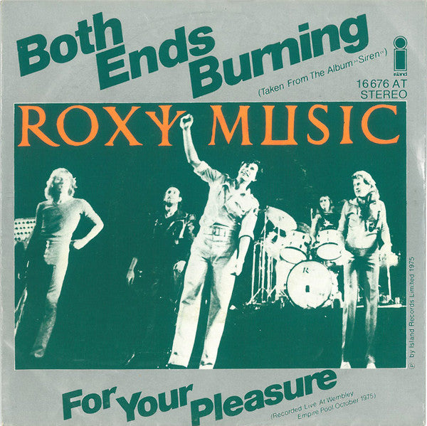 Roxy Music : Both Ends Burning (7", Single)