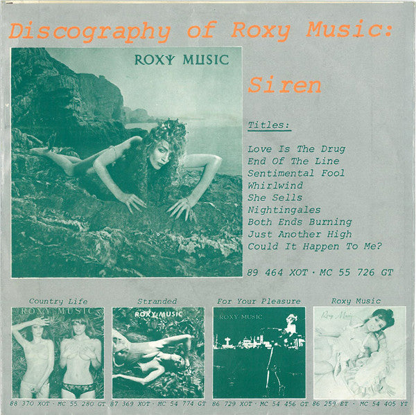 Roxy Music : Both Ends Burning (7", Single)