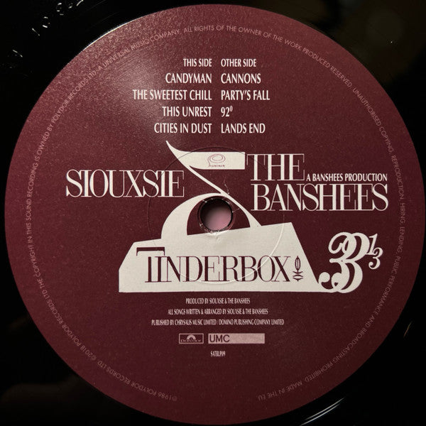 Siouxsie & The Banshees : Tinderbox (LP, Album, RE, RM)