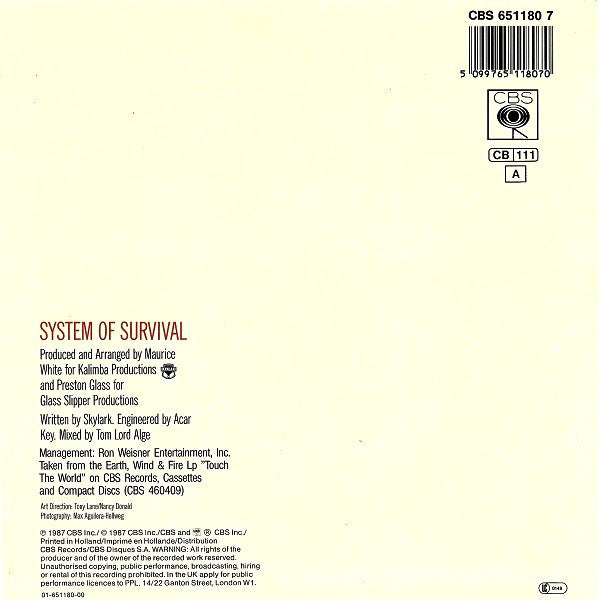 Earth, Wind & Fire : System Of Survival (7", Single)