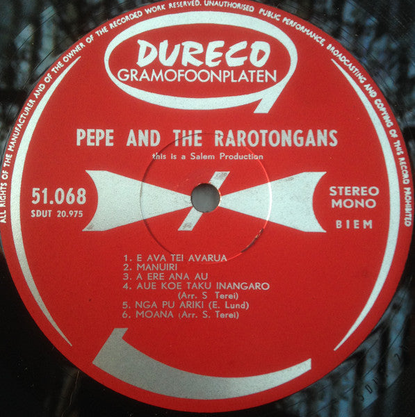 Pepe And The Rarotongans : Songs Of Raratonga (LP, Album)