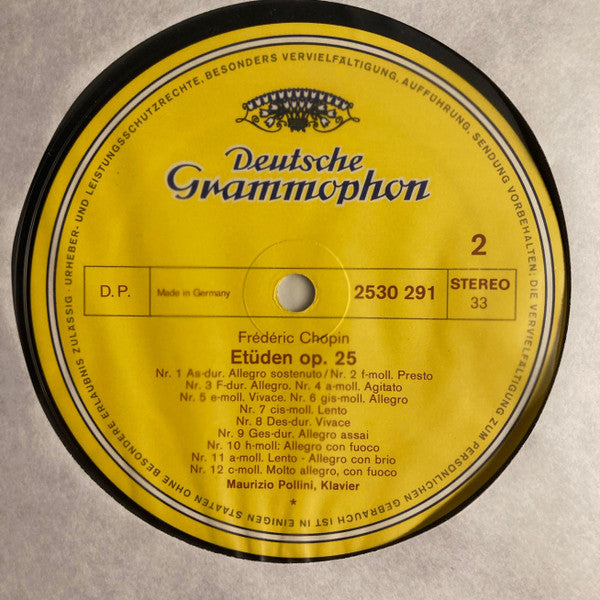 Frédéric Chopin, Maurizio Pollini : Études Op. 10 & Op. 25 (LP, Album)