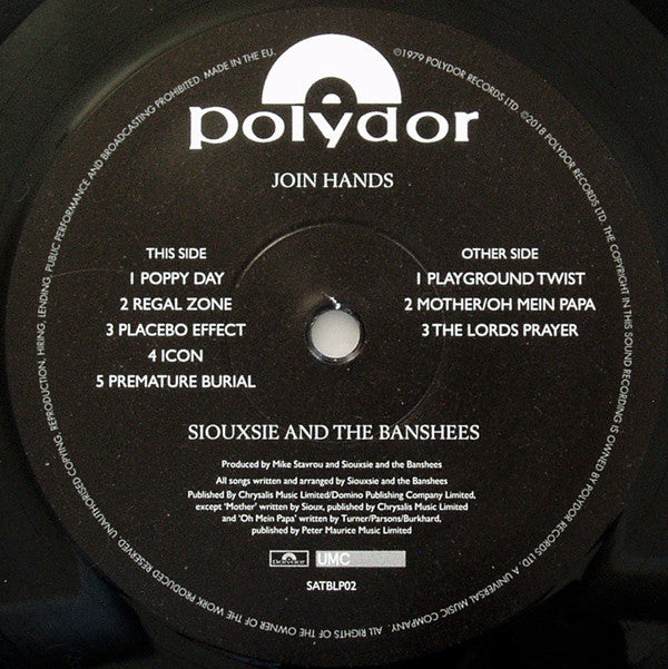 Siouxsie And The Banshees* : Join Hands (LP, Album, RE, RM, 180)