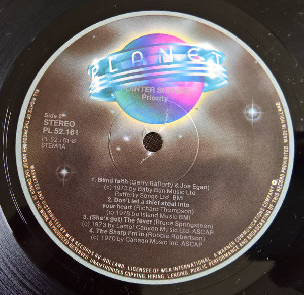 Pointer Sisters : Priority (LP, Album)