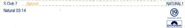 S Club 7 : Natural (CD, Single, Promo)