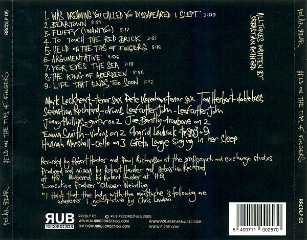 Polar Bear (3) : Held On The Tips Of Fingers (CD, Album)