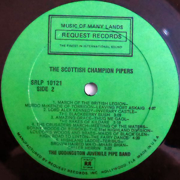 The Uddingston Juvenile Pipe Band : The Scottish Champion Pipers (LP, Album, RP)