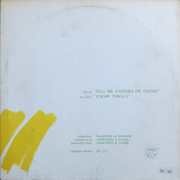 The Associates : Tell Me Easter's On Friday (12", Single, RP, WEA)