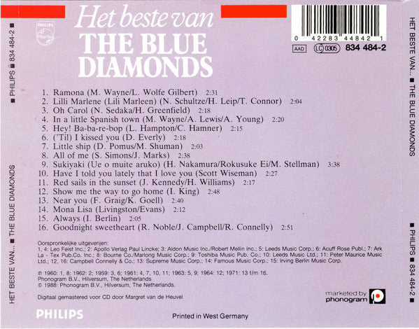 The Blue Diamonds : Het Beste Van (CD, Comp, RM)