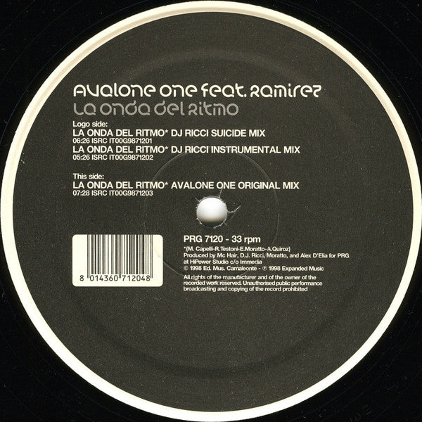 Avalone One Feat Ramirez : La Onda Del Ritmo (12")