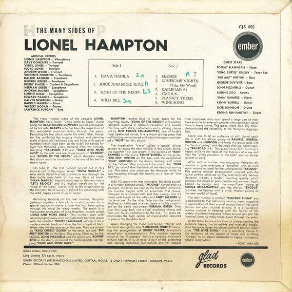 Lionel Hampton And His Orchestra : The Many Sides Of Hamp - Volume 2 (LP, Album)