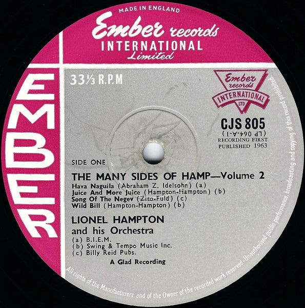 Lionel Hampton And His Orchestra : The Many Sides Of Hamp - Volume 2 (LP, Album)