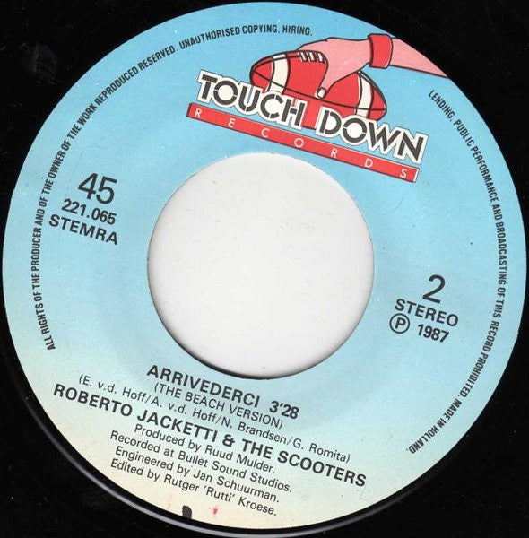 Roberto Jacketti & The Scooters : Arrivederci (7", Single)