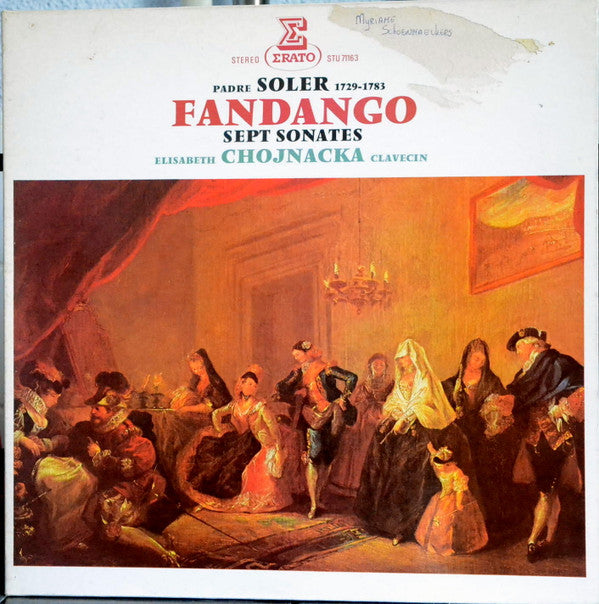Padre Antonio Soler, Elisabeth Chojnacka : Fandango, Sept Sonatas (LP, Album)