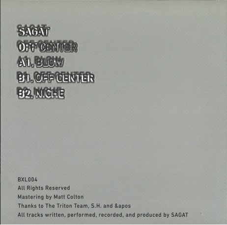Sagat (2) : Off Center (12", EP)