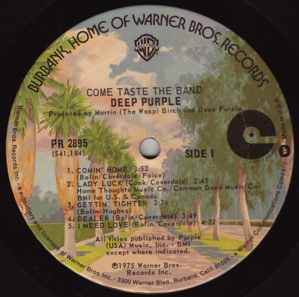 Deep Purple : Come Taste The Band (LP, Album, San)