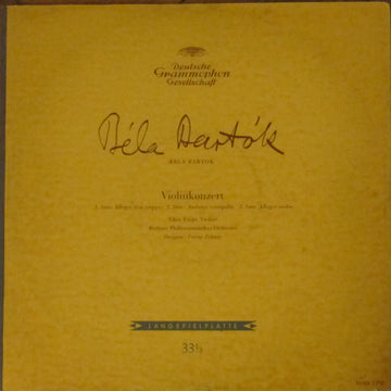 Béla Bartók, Tibor Varga, Berliner Philharmoniker, Ferenc Fricsay : Violinkonzert (LP, Album, Mono, 1st)
