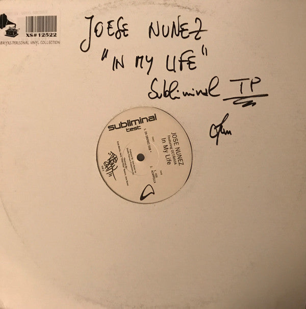 Jose Nunez* Featuring Octáhvia* : In My Life (12", TP)
