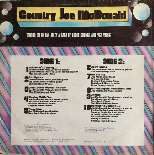 Country Joe McDonald : Hold On, It's Coming (LP)