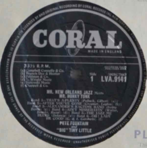 Pete Fountain / "Big" Tiny Little : Mr. New Orleans Meets Mr. Honky-Tonk (LP, Album, Mono)