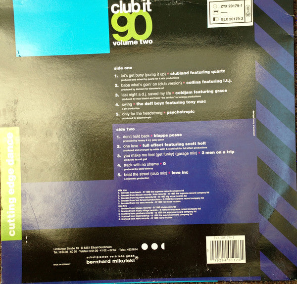 Various : Club It 90 - Volume Two (LP, Comp)