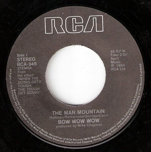 Bow Wow Wow : The Man Mountain (7", Single)