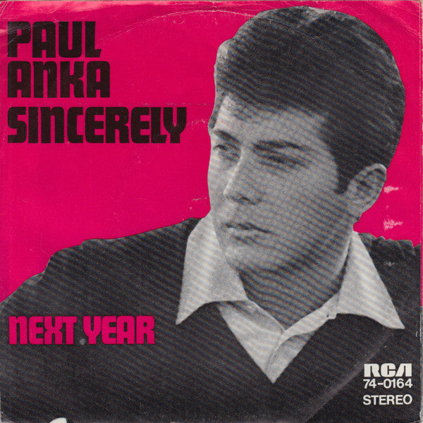 Paul Anka : Sincerely (7", Single)