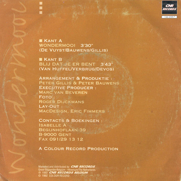 Isabelle A : Wondermooi (7", Single)