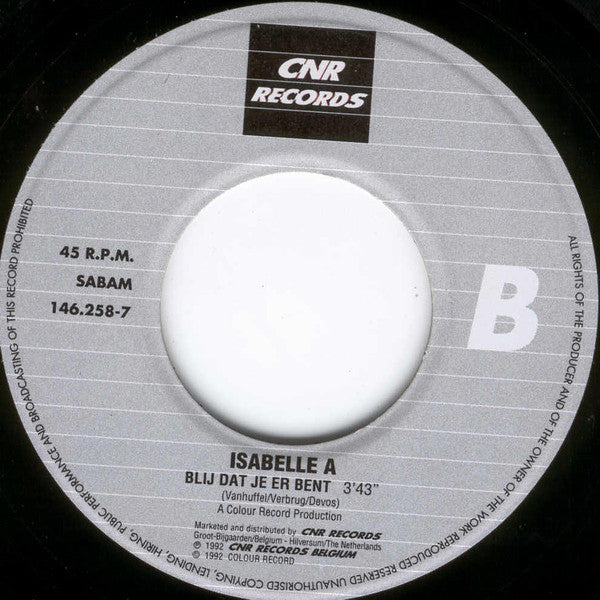 Isabelle A : Wondermooi (7", Single)