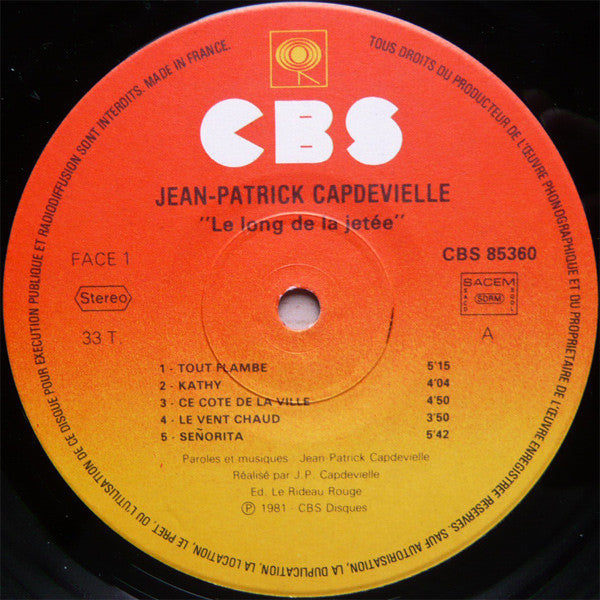 Jean-Patrick Capdevielle : Le Long De La Jetée (LP, Album)
