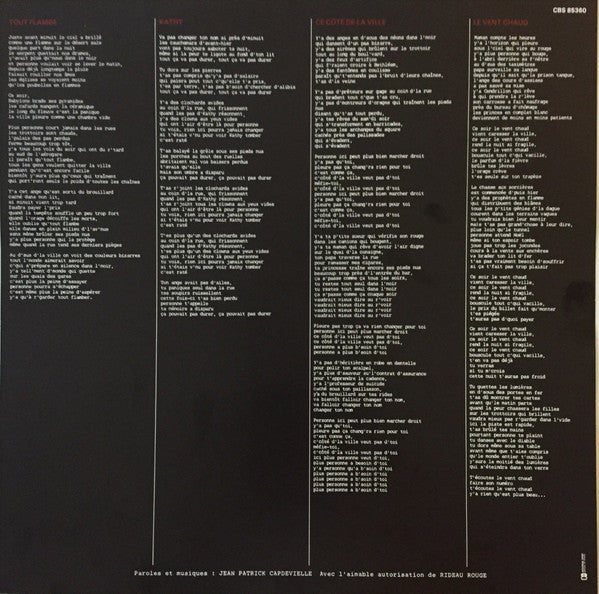 Jean-Patrick Capdevielle : Le Long De La Jetée (LP, Album)