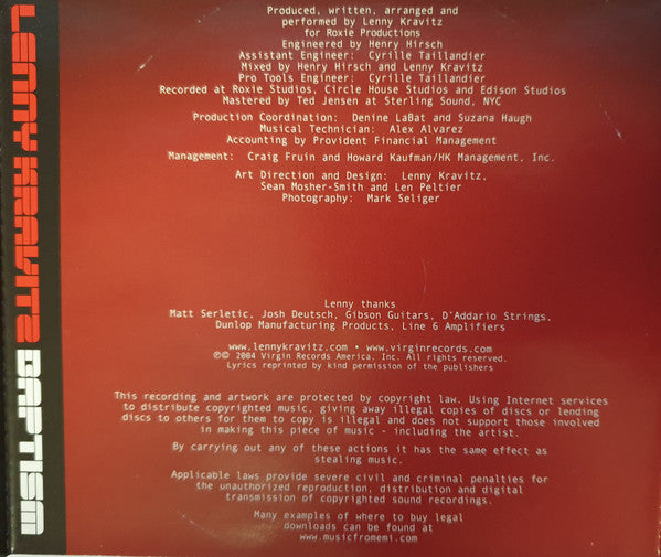 Lenny Kravitz : Baptism (CD, Album)