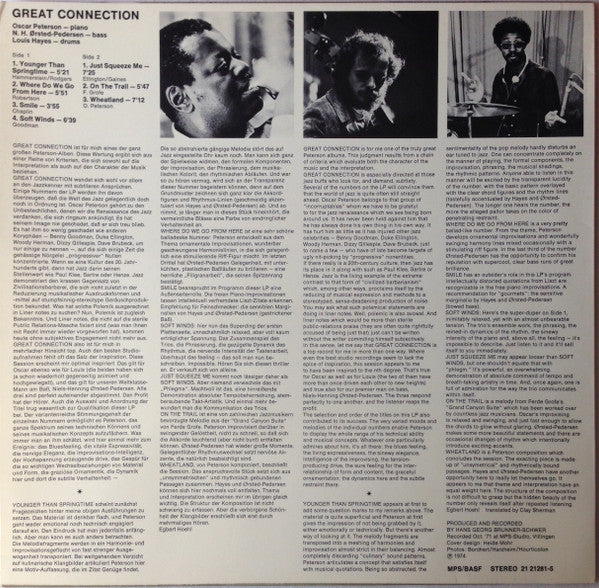 Oscar Peterson : Great Connection (LP, Album)