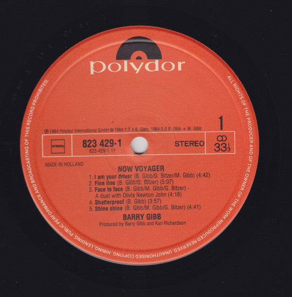 Barry Gibb : Now Voyager (LP, Album)