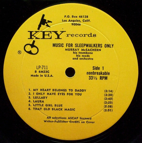 Murray McEachern : Music For Sleepwalkers Only (LP, Mono)