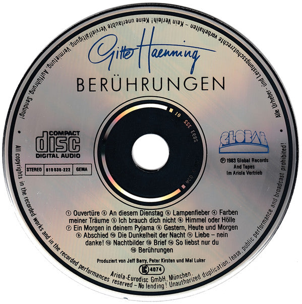 Gitte Hænning : Berührungen (CD, Album)