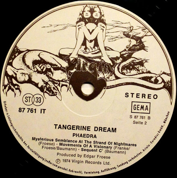 Tangerine Dream : Phaedra (LP, Album, Gat)