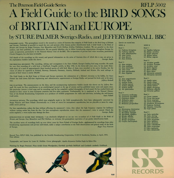 No Artist : The Peterson Field Guide To The Bird Songs Of Britain And Europe: Record 2 (LP, RE)