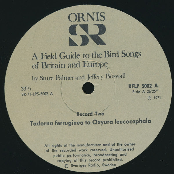 No Artist : The Peterson Field Guide To The Bird Songs Of Britain And Europe: Record 2 (LP, RE)