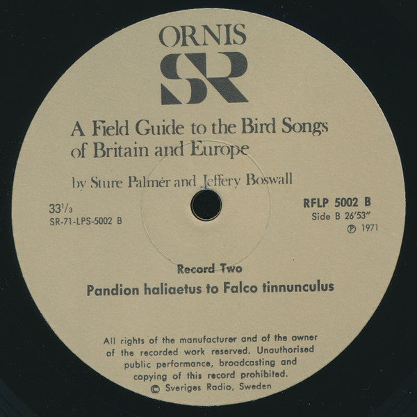 No Artist : The Peterson Field Guide To The Bird Songs Of Britain And Europe: Record 2 (LP, RE)