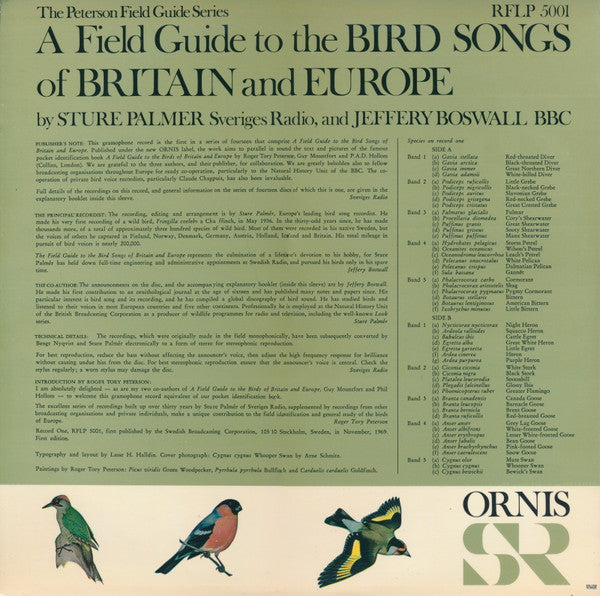 No Artist : The Peterson Field Guide To The Bird Songs Of Britain And Europe: Record 1 (LP, RE)