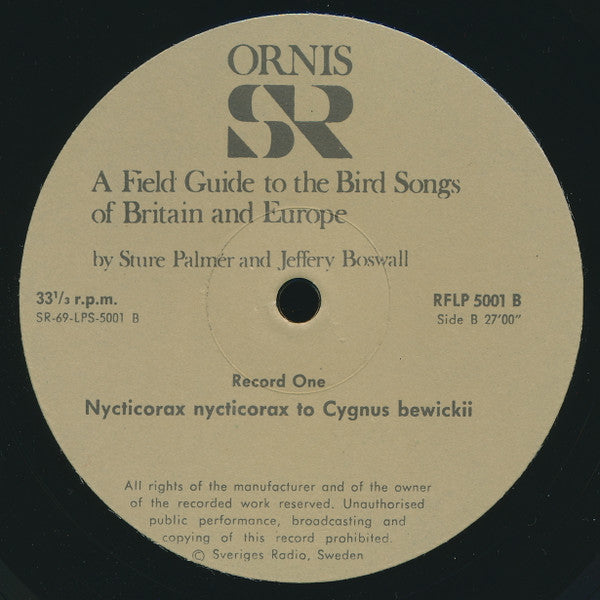 No Artist : The Peterson Field Guide To The Bird Songs Of Britain And Europe: Record 1 (LP, RE)