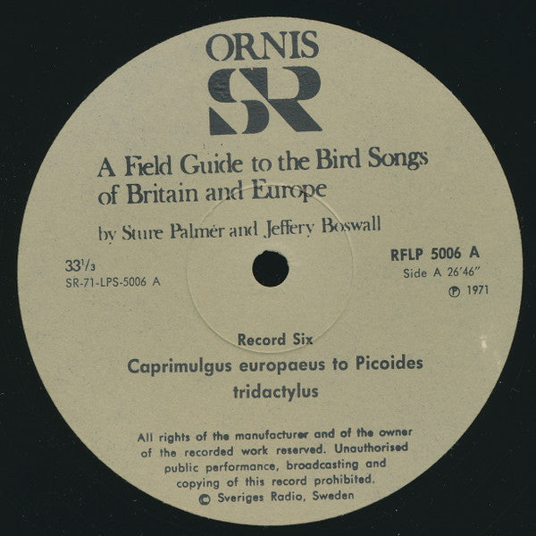 No Artist : The Peterson Field Guide To The Bird Songs Of Britain And Europe: Record 6 (LP, RE)