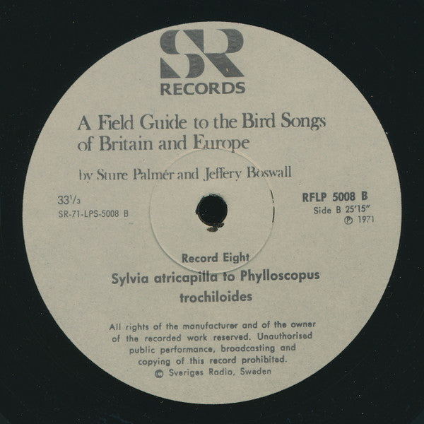 No Artist : The Peterson Field Guide To The Bird Songs Of Britain And Europe, Record 8 (LP, RE)