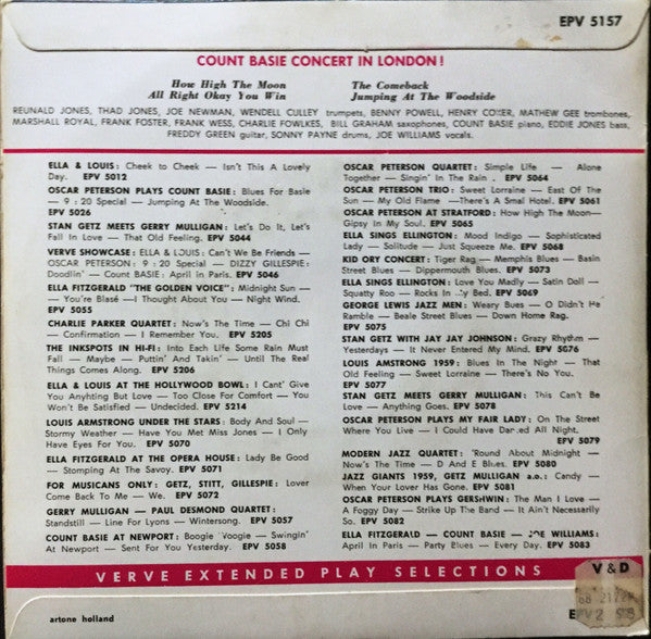 Count Basie Orchestra : Basie In London (7", EP)