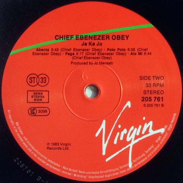 Ebenezer Obey : Je Ka Jo (Let Us Dance) (LP, Album)