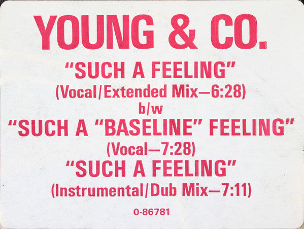 Young & Company : Such A Feeling (12", Single)