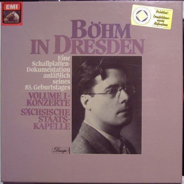 Karl Böhm : Böhm In Dresden · Volume I - Konzerte (Box, Comp + 5xLP, Mono)
