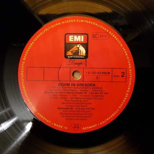 Karl Böhm : Böhm In Dresden · Volume I - Konzerte (Box, Comp + 5xLP, Mono)