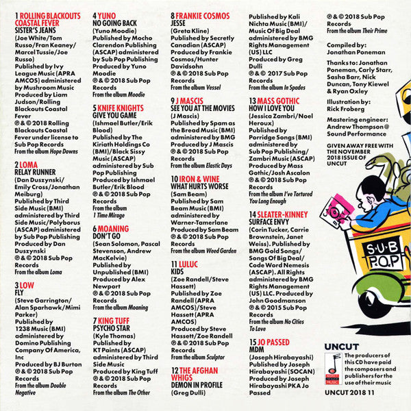 Various : SPF/30 (Celebrating 30 Years Of Sub Pop Records) (1988 2018) (CD, Comp)